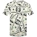 KYKU Dollar T Shirt Men USA Money T-Shirt 3D T-Shirt Funny Cool Mens Clothing (Medium)