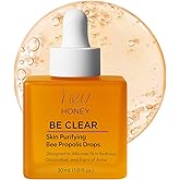 Hey Honey Skincare Be Clear Skin Purifying Bee Propolis Drops Serum | Designed To Alleviate Skin Redness, Discomfort, Blemishes & Acne | 1 Oz