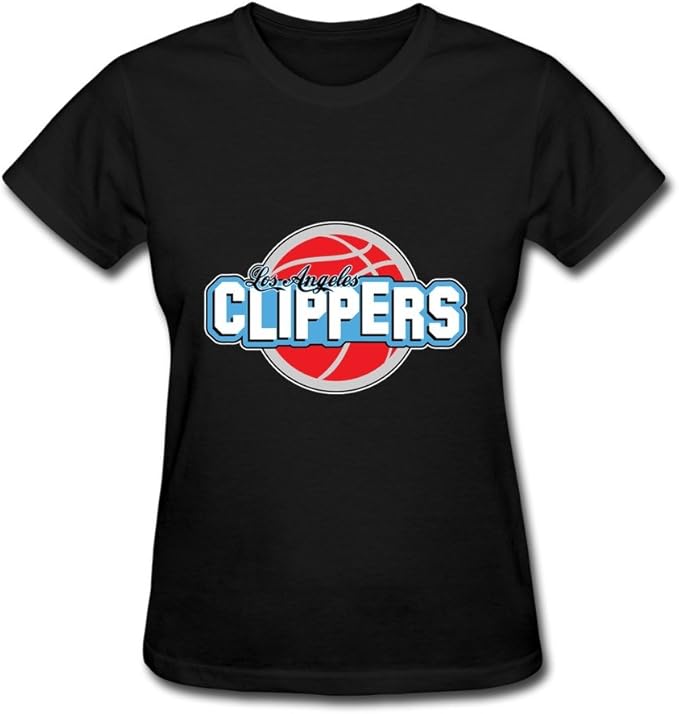 Amazon.com: dur73 Los Angeles Clippers NBA Basketball Logo Design Womens T-Shirts Black: Clothing