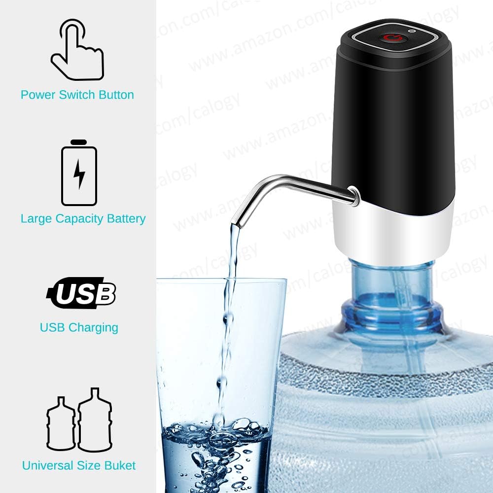 Water Dispenser for 5 Gallon Bottle, Kitchen Gadgets, Portable Drinking Water Pump with Rechargeable Battery, Gift for Mother's Day: Kitchen & Dining