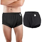 Carer Adult Diaper Cover for Incontinence Noiseless Unisex Leakproof, XL | Black,Reusable Waterproof Rubber Pants for Adults,Durable,Leakproof Underwear for Incontinence Comfortable All-Day Protection