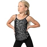 Sparkly Sequin Tank Top Camisole Adjustable Straps | Girls Tops