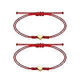 PEALICIOUS Red String Bracelet, Red Bracelets for