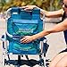 Tommy Bahama 1650033 Backpack Cooler Chair with Storage Pouch and Towel Bar, Blue/Green Patchy