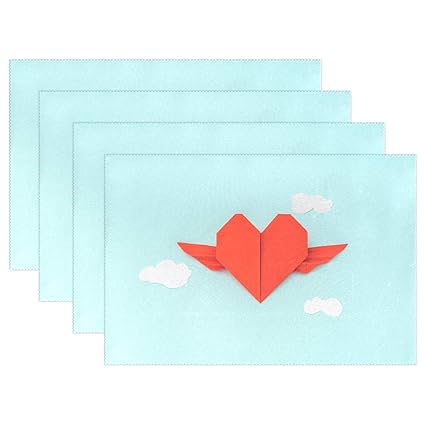 Amazoncom Mohado Set Of 6 Placemats Red Paper Origami