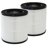PUREBURG Replacement True HEPA Filter Compatible with DIKI & VAVSEA B-D02H Air Purifier, 2-Pack H13 4-Stage Filtration Activated carbon 2-IN-1