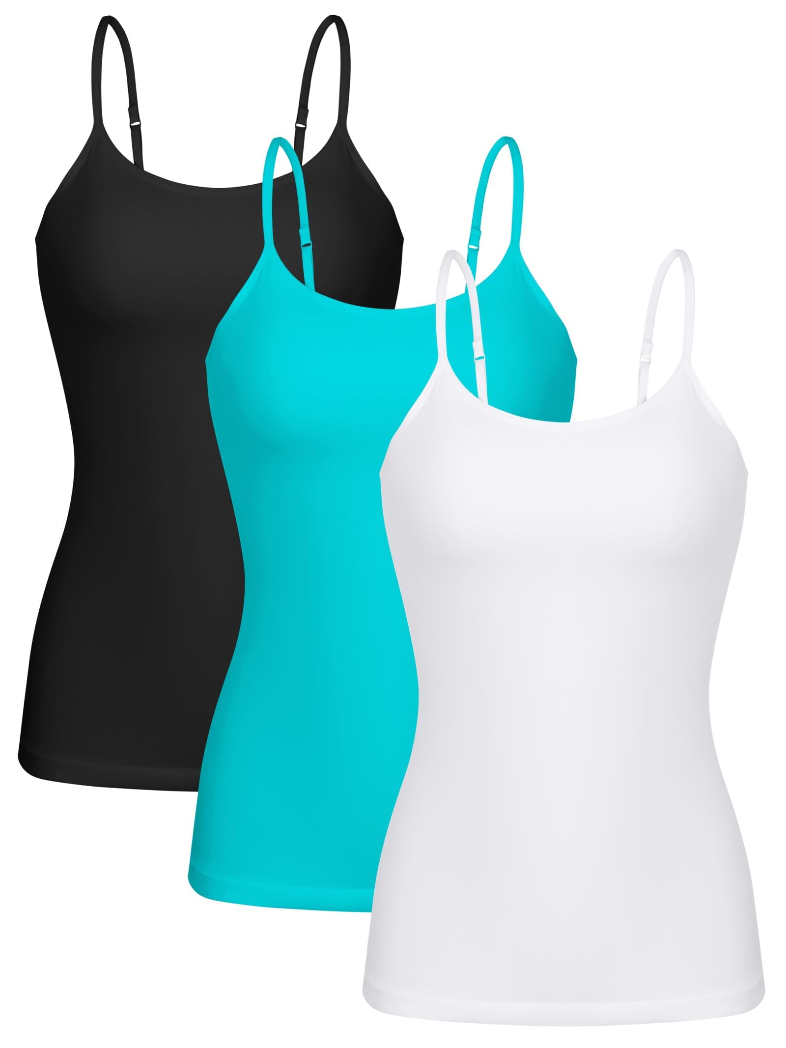 Photo 1 of beautyin Womens Tank Tops with Shelf Bra Adjustable Spaghetti Strap Camisoles Workout Yoga Top