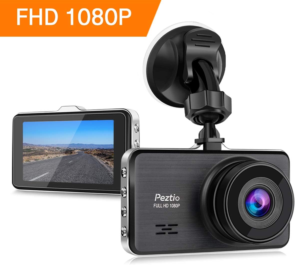 Dash Cam Full HD 1080P Car Dash Camera Recorder, Dashcams for cars with 3 Inch IPS Screen, 170° Wide Angle, Loop Recording, G-sensor, Motion Detection, Parking Monitor, WDR