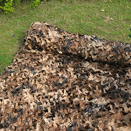 HYOUT Camo Net, Woodland Camouflage Netting Military Sunshade Nets Camping Hunting Shooting Blind Sunscreen Netting Camouflage Party Decoration - Thumbnail 4