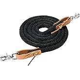 Weaver Leather Poly Roper Rein, 3/8-Inch x 8-Feet, Black