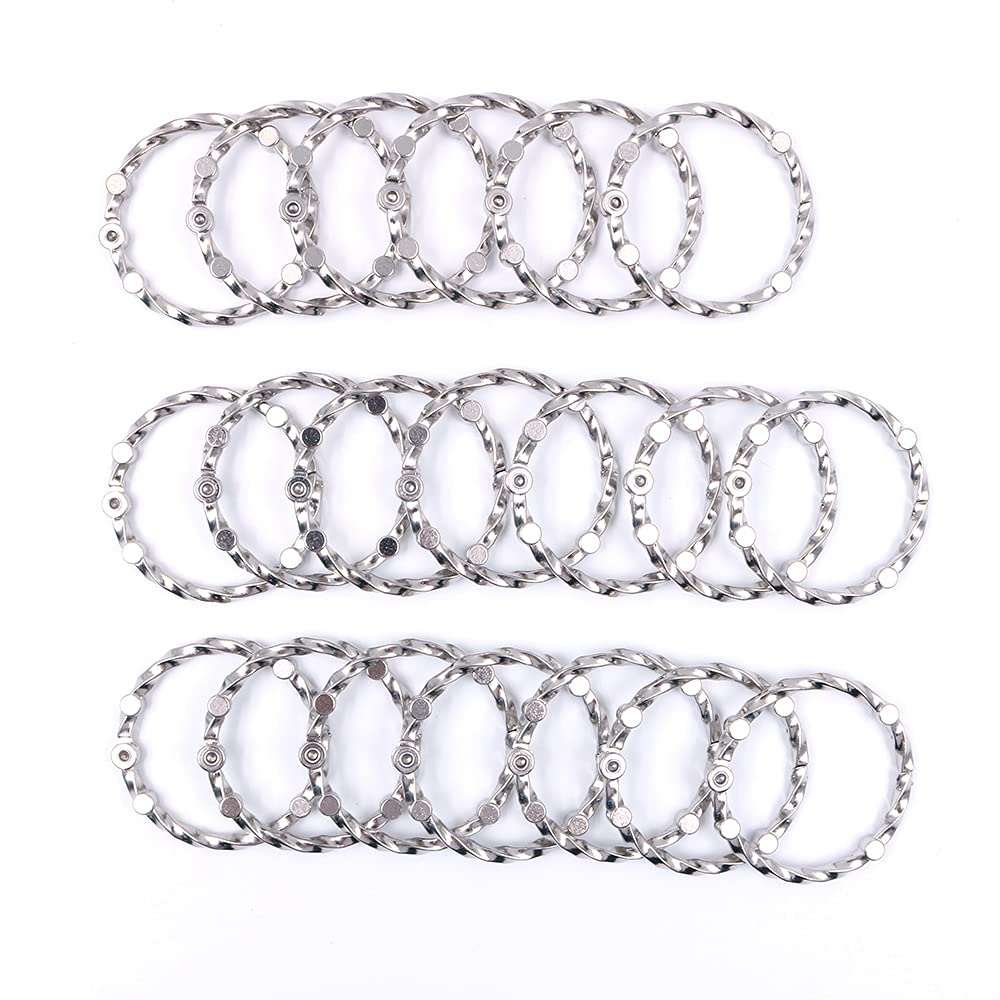 Hsthe Sea 20 Pcs Curtain Ring Leaf Binder Rings 48mm Metal Book Rings Loose Leaf Binders for Curtain Index Card Notebook DIY Scrapbook Album Calendars Round Rings Keychain
