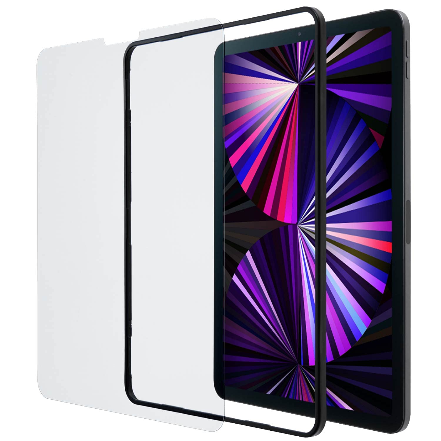 エレコム iPad Pro 11 第4世代 M2 2022 用/iPad Air5 Air4 第5世代 第4世代 ガラスフィルム ガイドフレーム付 強化ガラス 指紋防止 TBWA21PMFLGGJ商品画像