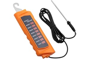 Neoteck 700-8000V Electric Fence Voltage Tester Fault Finder with 8 Neon Indicator Lights Portable Fence Tester Suitable for 
