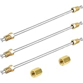 MuHize 3PCS 3/16" Brake Line Kit with Fittings, 10" Rust-Proof Tubing | Heavy duty stainless steel brake lines with inverted double flares &amp; standard tube nuts, direct fit for truck, suv, jeep