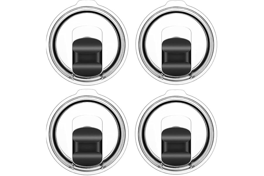 4 Pack 20 oz Tumbler Lids for YETI, Magnetic Slider Replacement Lids for YETI 20 oz Tumbler, 10/24 oz Mug and 10 oz Lowball, Travel Spill Proof Cup Lids Covers with Magnetic Slider Switch, BPA Free