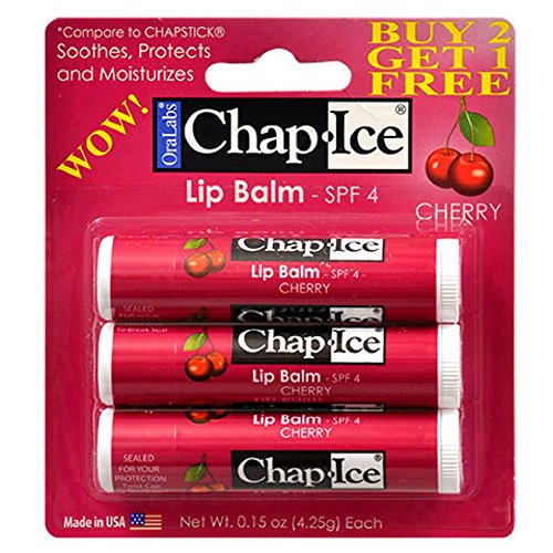 ChapIce Variety Lip Balm Sun Screen SPF 4 & 15, Moisture, Original