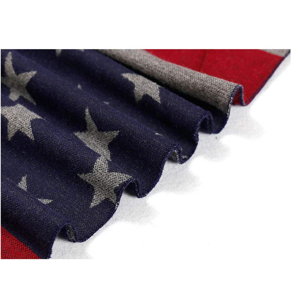 Women/Men USA American-Star-Flag Scarf - Reversible Elegant Classic Warm Cashmere Soft Scarves for Fall Winter Women/Men USA American-Star-Flag Scarf - Reversible Elegant Classic Warm Cashmere Soft Scarves for Fall Winter