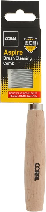 CORAL Paint Brush Cleaning Comb Beech Wood Decorators Tool Preserves Brushes view 5