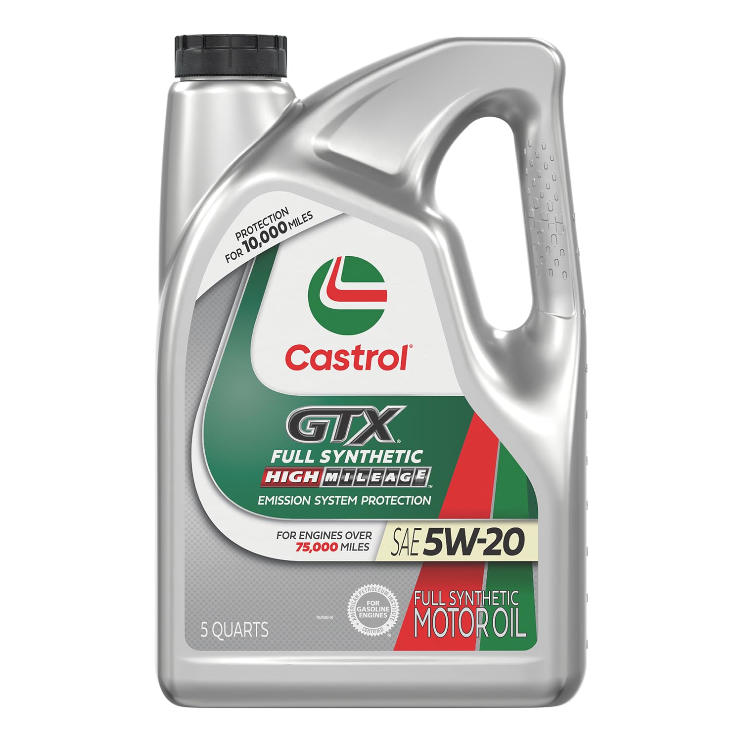 Castrol GTX Full Synthetic High Mileage 5W-20 Motor Oil, 5 Quart