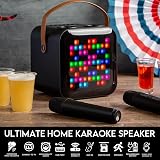 Mr Entertainer Nano Karaoke Machine & Portable Speaker 80W Dual Mics Lights view 2