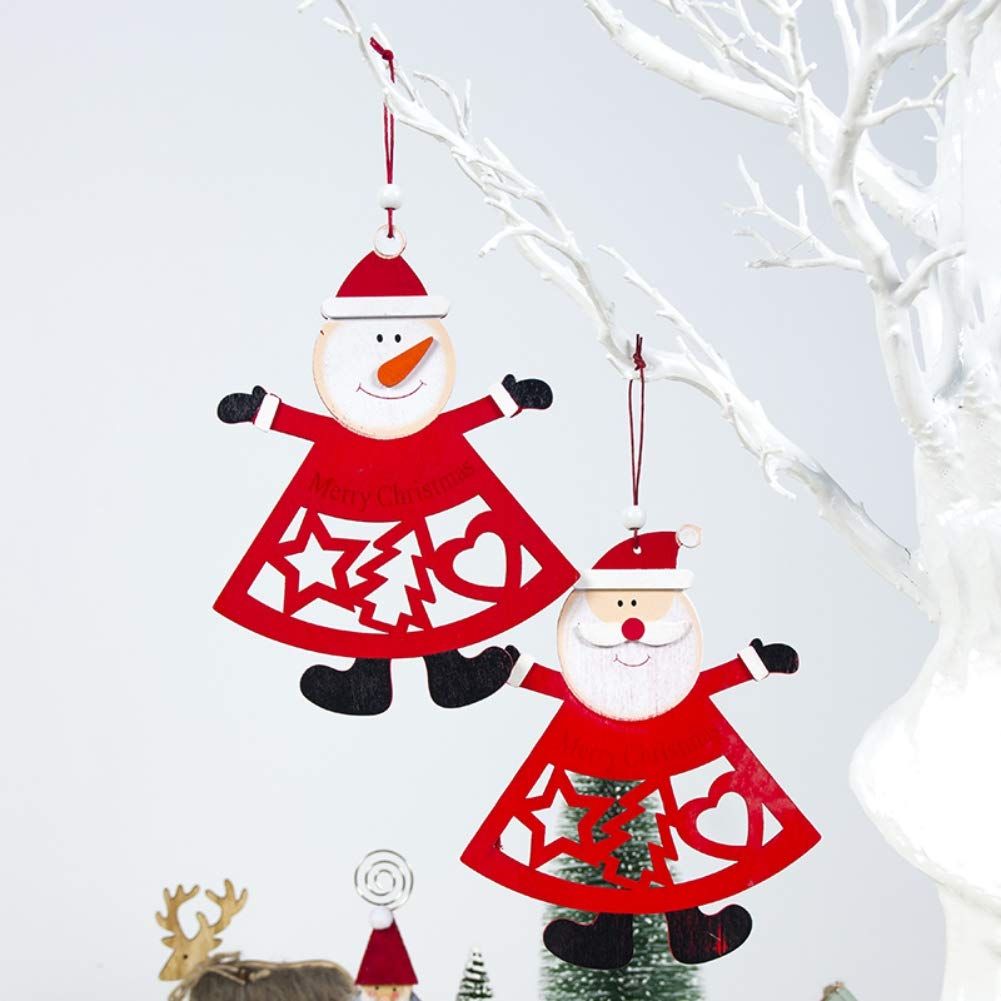 Buy Patgoal Color Christmas Decorations Painted Wood Cutout Santa