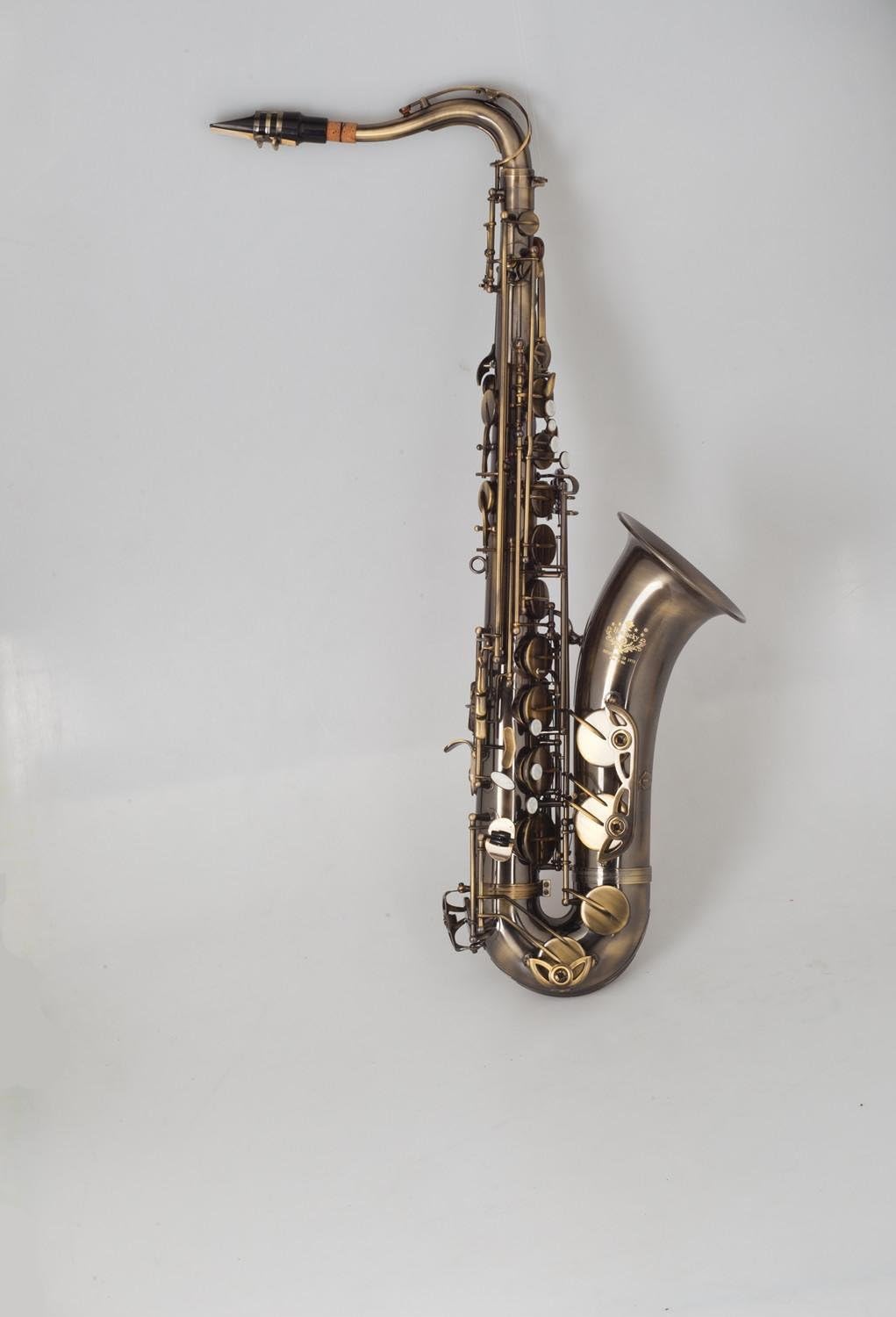 XIE@ Green Bronze B-Bass Alto Saxophone Bass Reinforcement Musical Instrument with Cleaning Brush Glove Cork Grease Belt Gasket