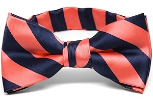tiemart Boys' Striped Bow Tie