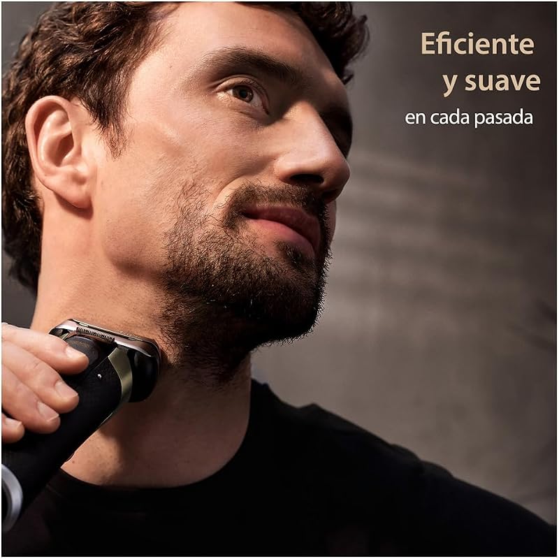 Barbeador elétrico masculino braun series 9 pro+, barbeador de barba, base de carregamento, úmido e seco, 9517s, prata