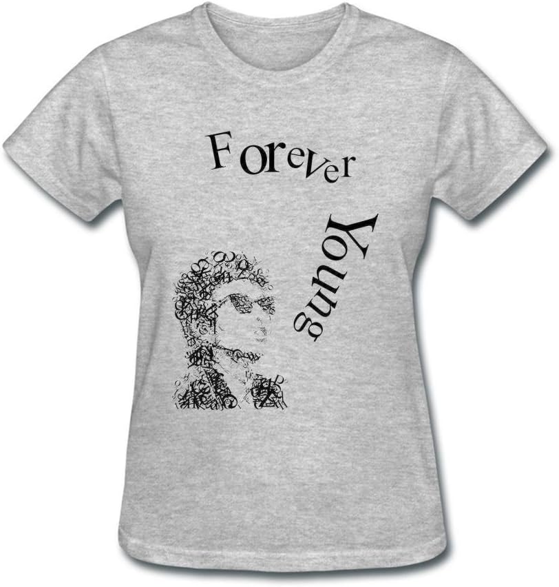 ChaoQT Women's Bob Dylan Forever Young T-shirts