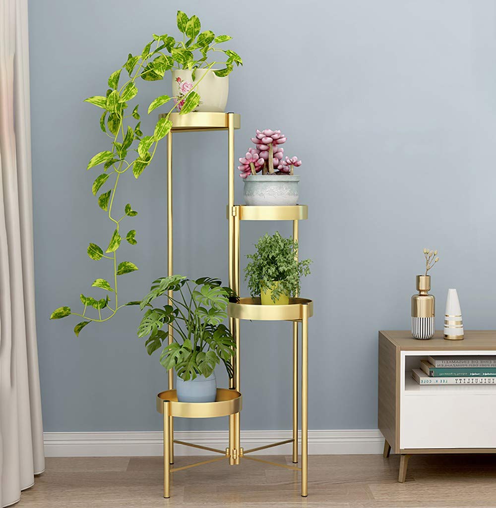 para Macetas Pedestales Flores Plantas 4 Niveles Maceteros Porta Metal