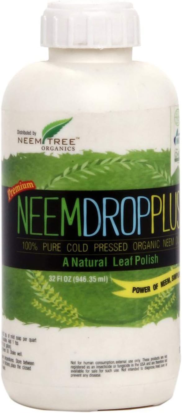 Neemtree Organics Neem Drop Plus - Highest Quality - 100% Cold Pressed Organic Neem Oil (32Oz)