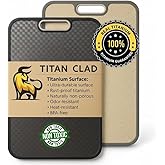 Titanium Cutting Board for Kitchen, Cutting Board Double Sided Food Grade, Pure Titanium and Wheat Straw PP, Scratch Resistant, Non Toxic Chopping Board, Dishwasher Safe, Easy to Clean Large Size