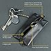 Shvigel Key Holder - 100% Genuine Leather - Keys Chain Case - Handmade Key Ring Holder (Black)