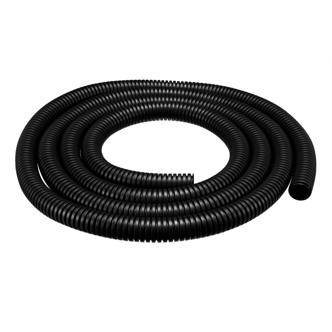 Sourcingmap 2 M 12 x 15.8 mm PP Flexible Corrugated Conduit Tube for Garden,Office Black