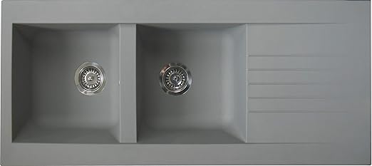 ANCASTOR Fregadero Sintétika STKN Naturia 2C1E: Amazon.es: Hogar