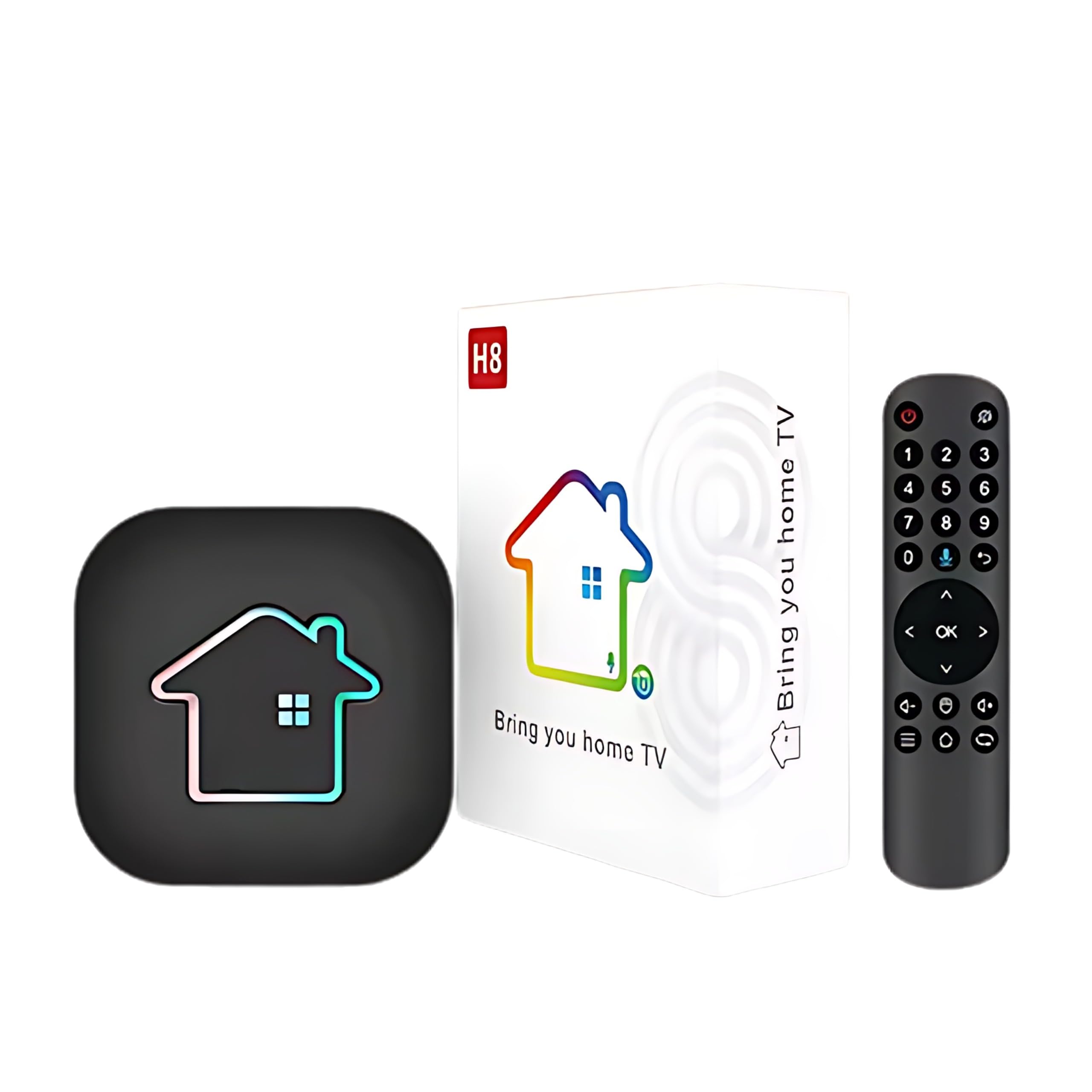 2025 H8 Brazil TV Box – New Version – Voice Remote Control – 2GB RAM + 16GB ROM – 4K Ultra HD – Dual-Band Wi-Fi (2.4/5GHz) – Bluetooth 5.0 – Alexa Support