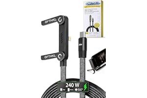 Invisible Holder Charger Cable, 240W Super Fast Charging with Stand, Built-in Phone Support Fast Charging Cord, Type C Braide