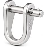 NBSK 50120 Quick Steel Shackle, 30kN Heavy Duty Arborist Connector for Basal Anchor, Canopy Redirects, and Tree Climbing Rigging, Quadruple Action Rotating Pin