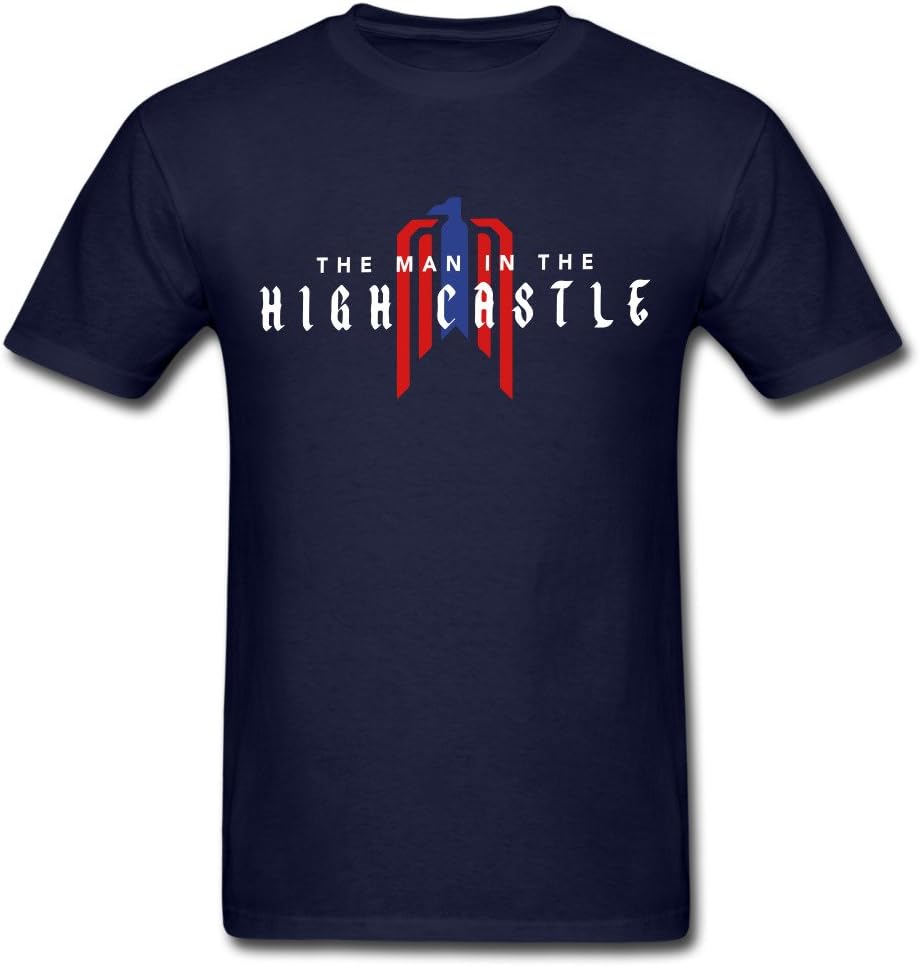 AOO Hallowen Men's Man In The High Castle Eagle T-Shirts Navy XXL