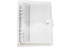 A6 A5 6-Holes Colorful PVC Cover Personal Organizer with Snap Button Closure File Folder for Loose Leaf Sheet Notebook (A5 Co