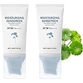Centella Sunscreen, SPF50 PA++++ Lightweight Hydrating, Hyaluronic Acid Non-Sticky Centella Water-Fit Sun for All Skin Type(2 Pcs, 3.52Floz)