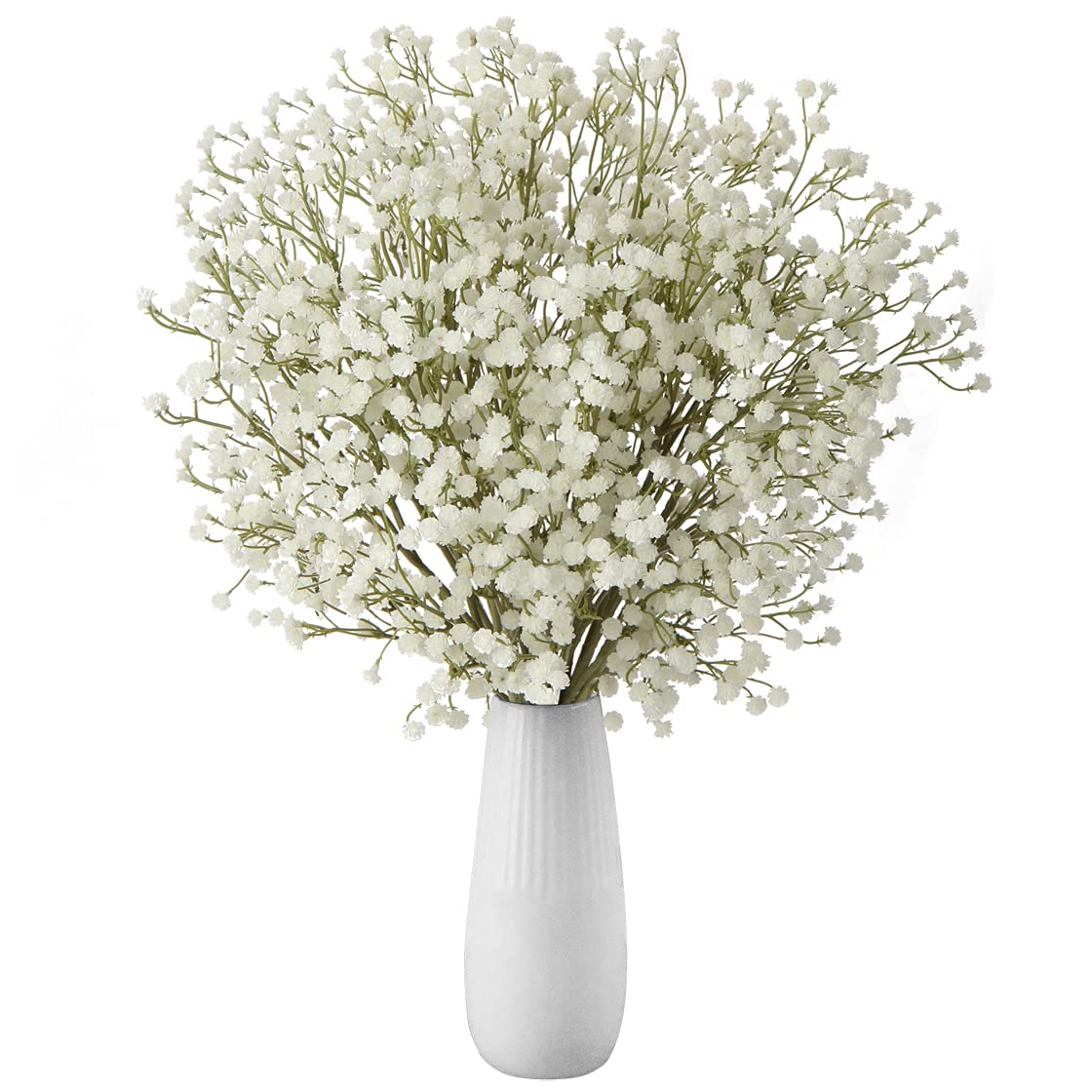 Briful 10PCS Gypsophila Artificial Flowers Babys Breath Artificial Flowers 23.6" Tall Fake Flowers Artificial Gypsophila White for Centerpieces DIY Floral Arrangement Home Decor