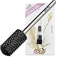 PANA 3/32" Large Smooth Round Top Safety Carbide Nail Drill Bit for Gel Polish & Acrylic Removal Nail Salon Manicure Pedicure Electric File Tools (Large Barrel - DLC Black, Coarse)