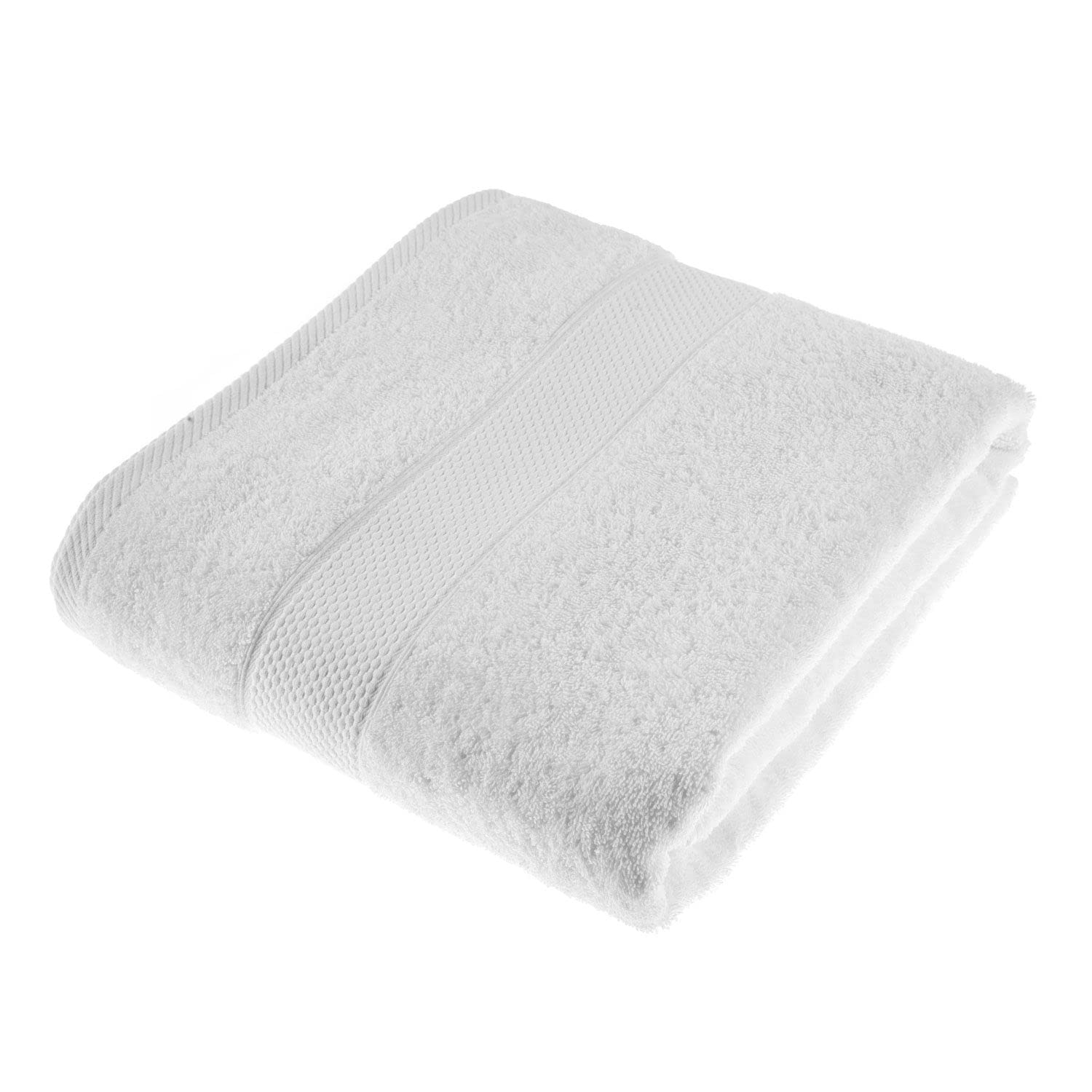 HOMESCAPES White Turkish Cotton Jumbo Towel Super Soft Thick & Absorbent 500 GSM Towel Heavy Weight for everyday Luxury