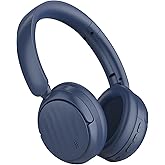 MMWOWARTS Bluetooth Headphones with Active Noise Cancelling (ANC), Wireless Over Ear Bluetooth Headsets with 35H Playtime, HiFi Stereo Foldable Headphones with Foam Ear Cups for Sports, Travel, Blue