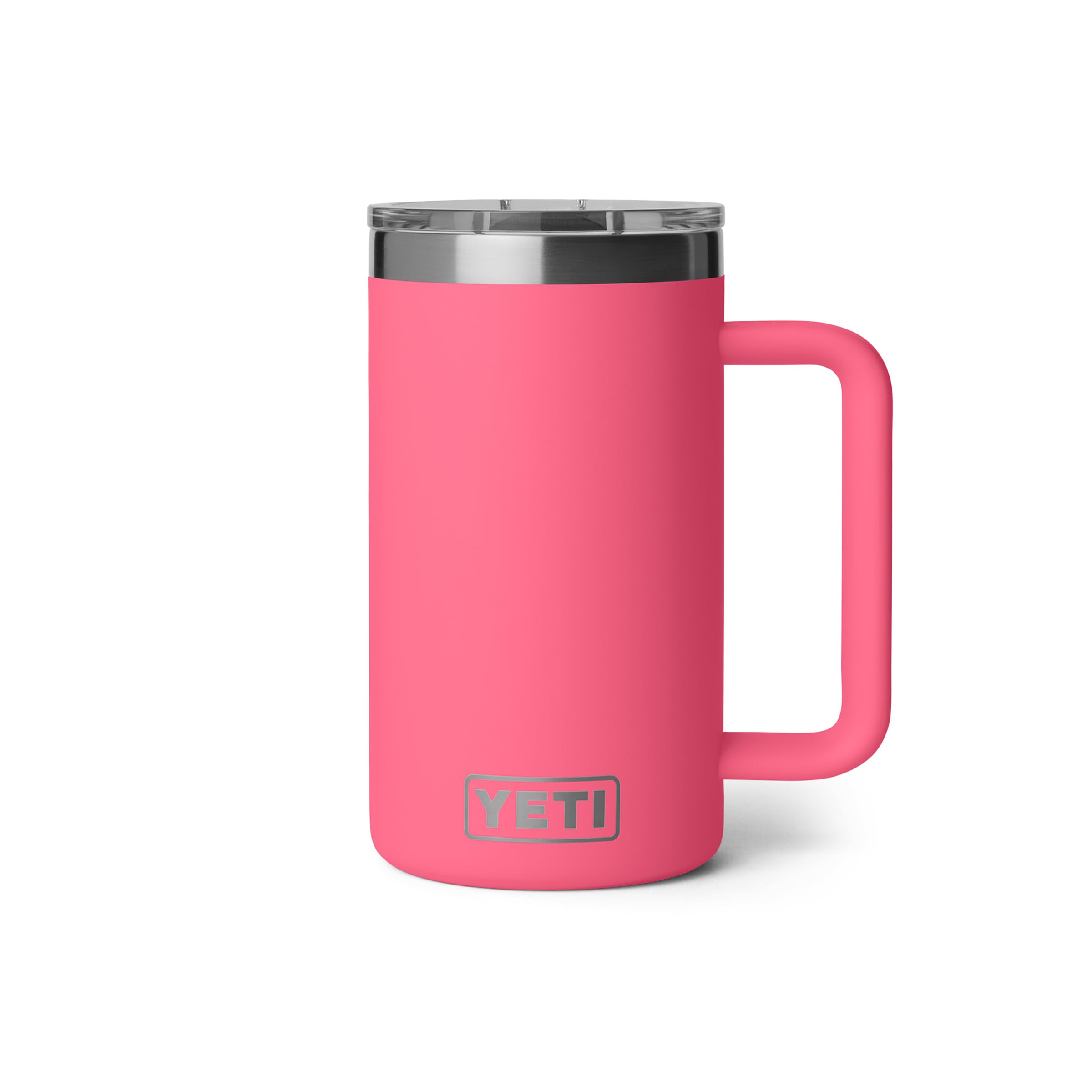 YETI Rambler 24 oz Ceramic Lined Stackable Mug, Tropical Pink | Double-Wall Vacuum Insulated, Stainless Steel with MagSlider