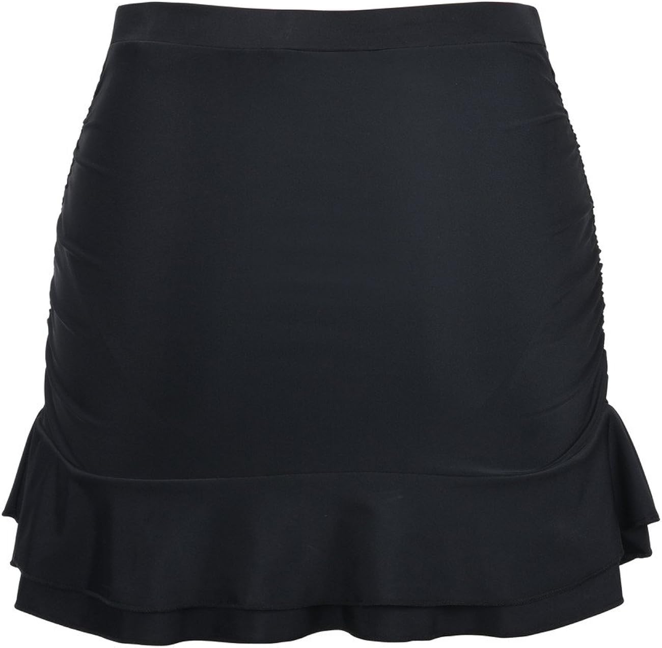 high waisted ruched swim skirt