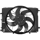 Jecoupoon 621-373 Radiator Cooling Fan Compatible with C300 2008-2010 | For 1.8L 3.0L 3.5L Engine, Compatible with C250 C350 C63 E350 E550 GLK250 GLK350 SLK250 SLK300, Part A2045000293 A2049066802