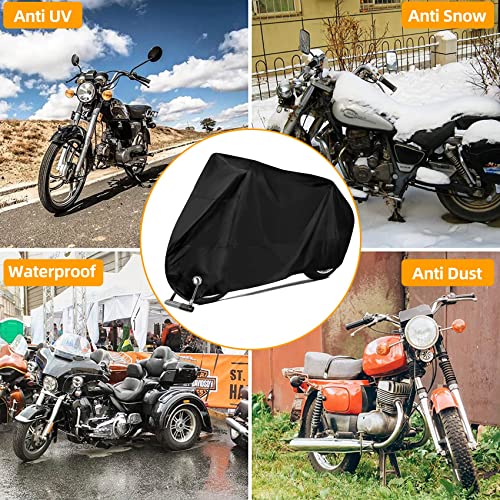 Motorcycle Bike Scooter Cover Waterproof Outdoor Oxford Fabric Rain Cover UV Rays 245 x 105 x 125 cm