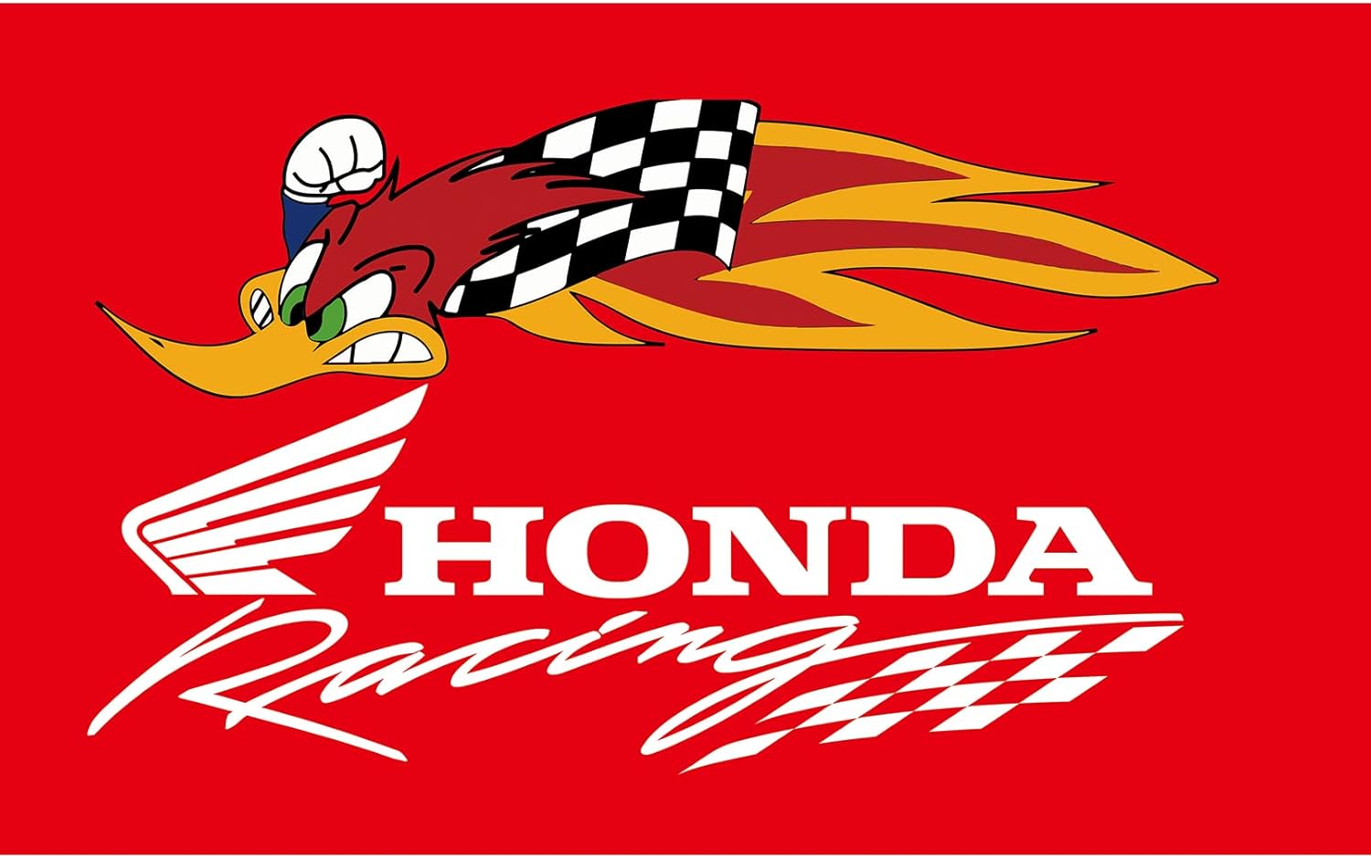 Flagpole Hardware - RAUMM Banner,HONDA Motorcycle Racing 3x5ft Car Flag Banner,Snap On Flag Tools 100% Polyester,for Car Fans Large Decor Emblem Outdoor/Indoor Banner with Brass Grommets,3x5ft Banner(Style5)